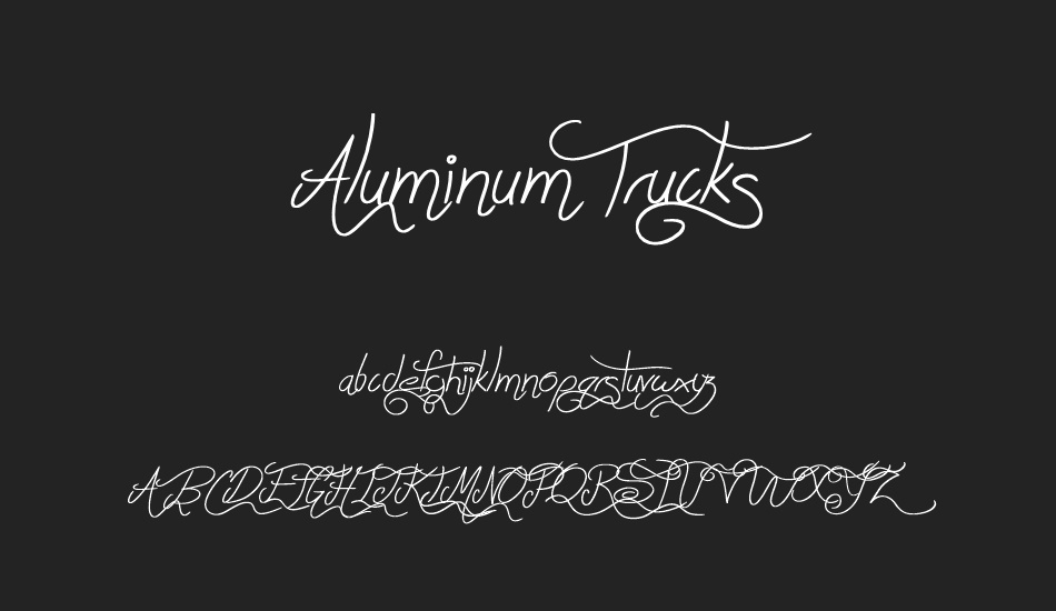 Aluminum Trucks free font