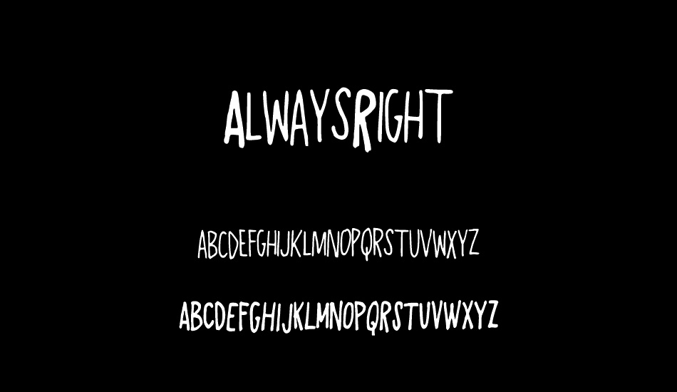 AlwaysRight font