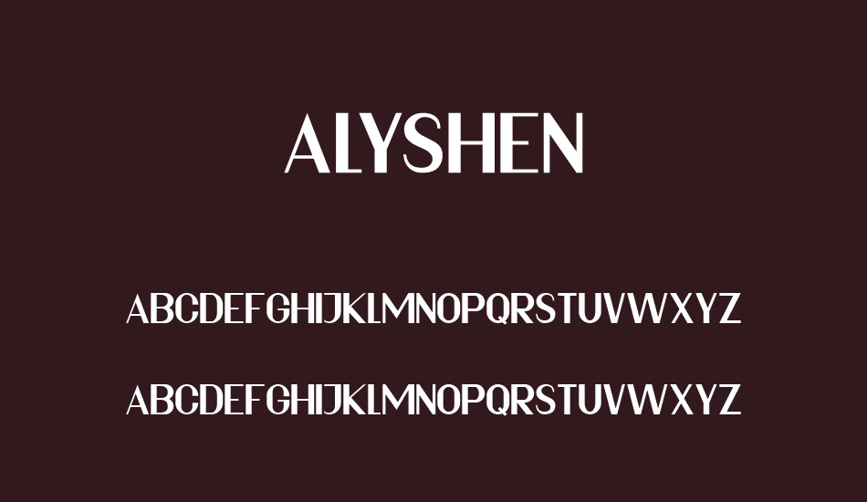 ALYSHEN font