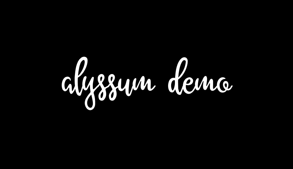 alyssum demo font big