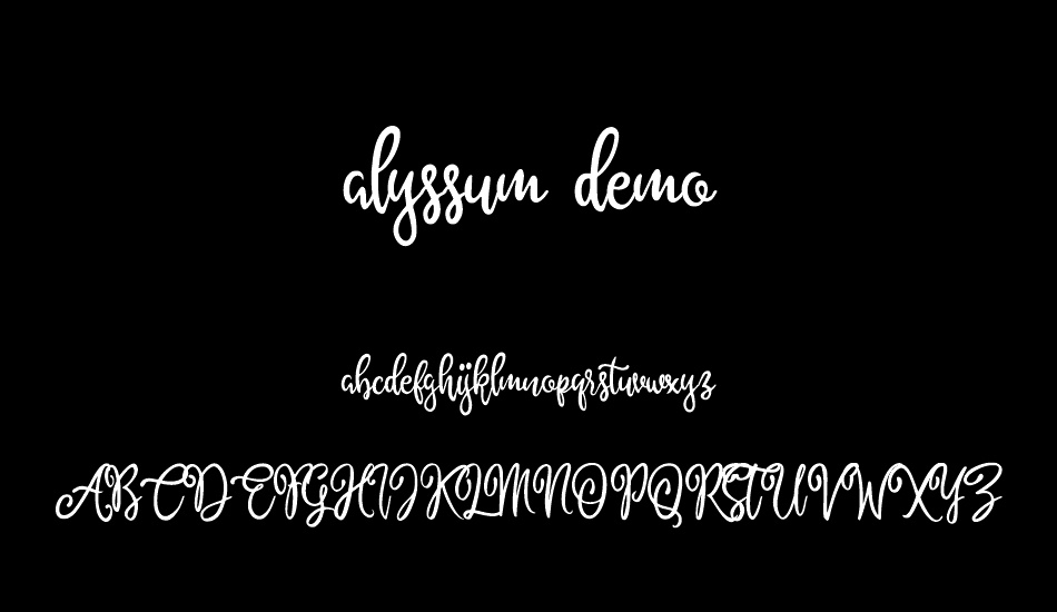 alyssum demo font