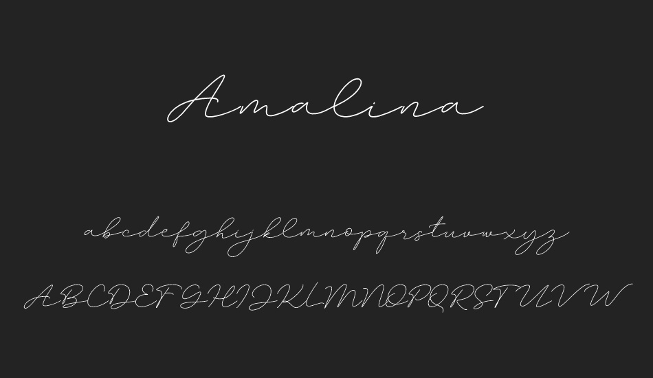 Amalina font