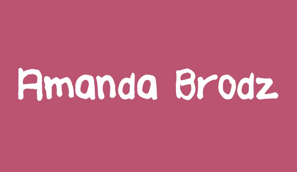 Amanda Brodzinski font big