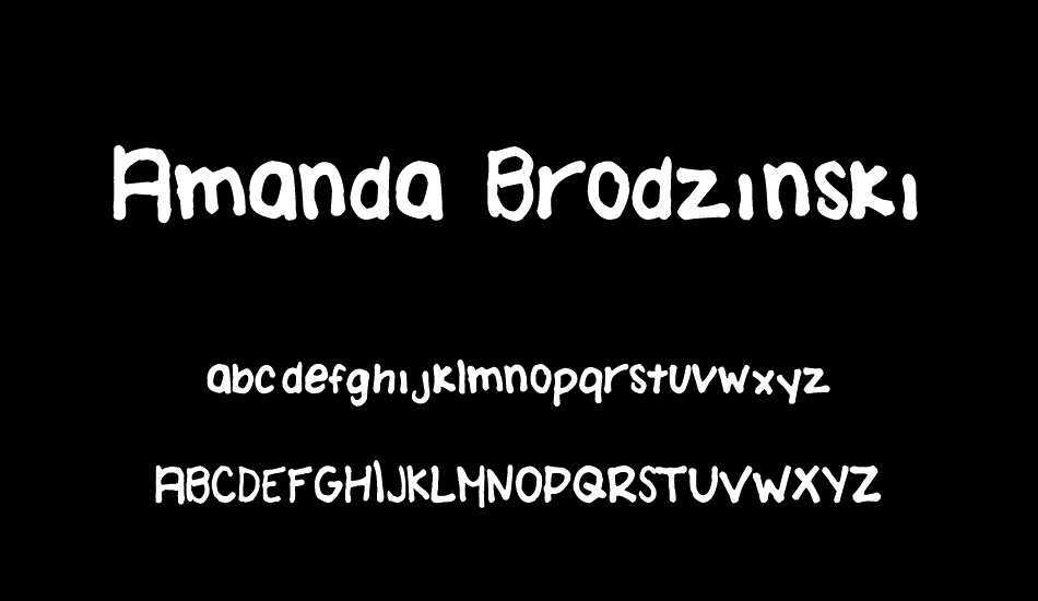 Amanda Brodzinski font