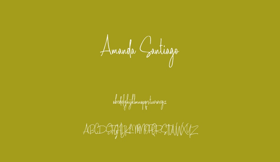 Amanda Santiago Demo font