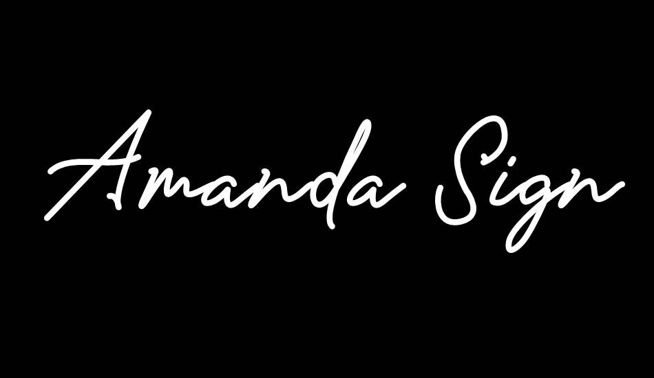 Amanda Signature font big