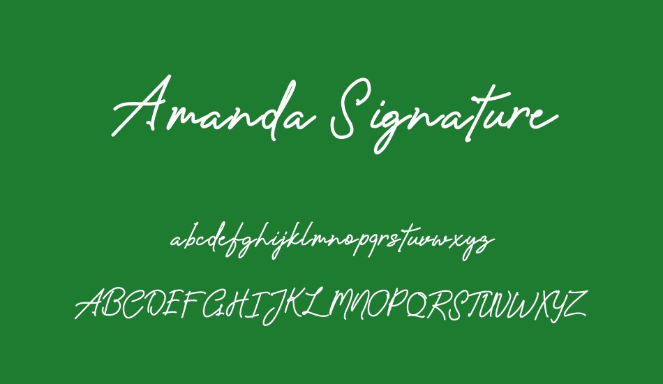 Amanda Signature font