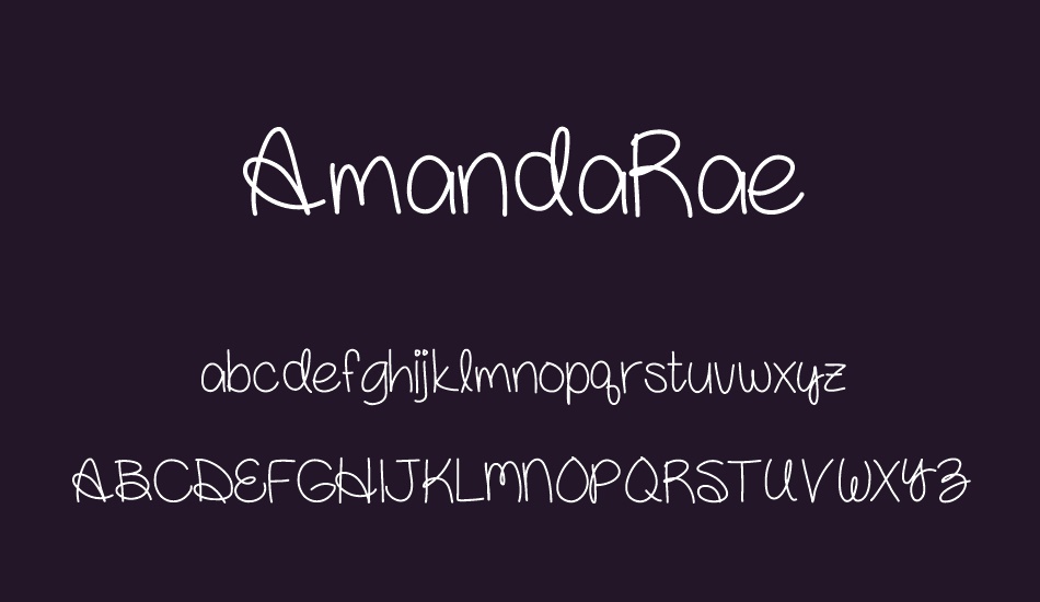 AmandaRae font