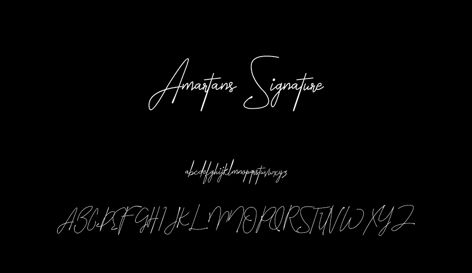 Amartans Signature font