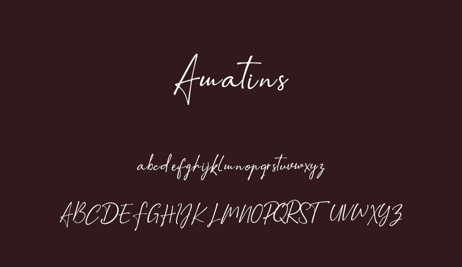 Amatins font