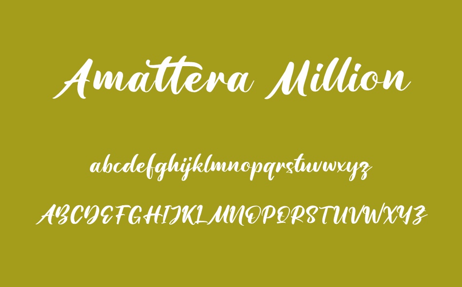 Amattera Million font