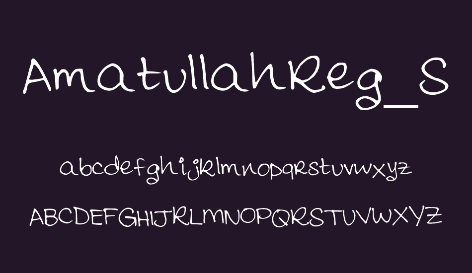 AmatullahReg_S2014 font