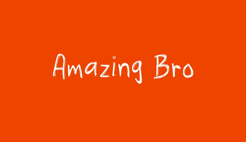 Amazing Bro font big