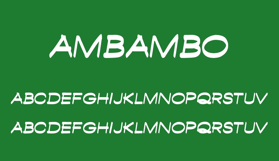 Ambambo font