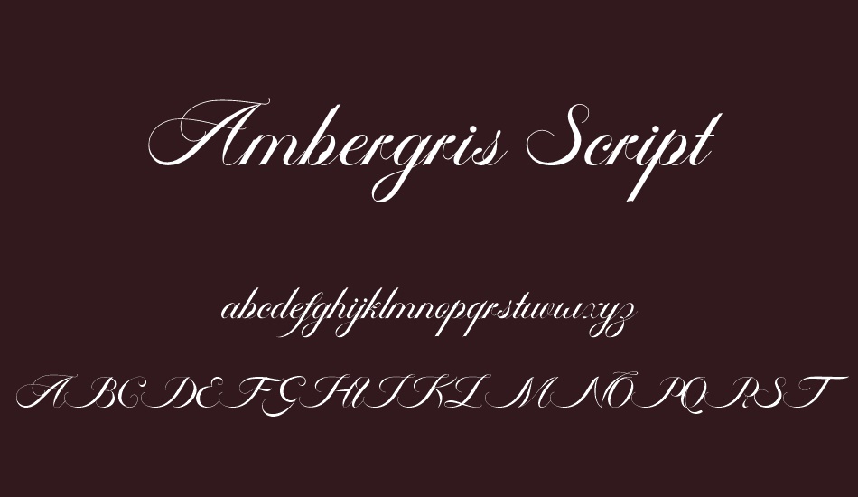 Ambergris Script Free Personal font