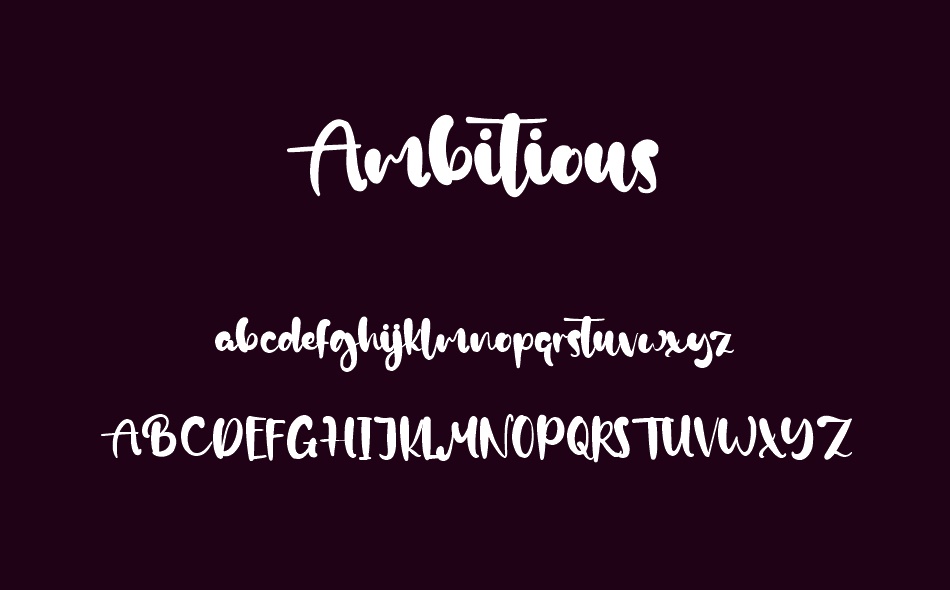 Ambitious font