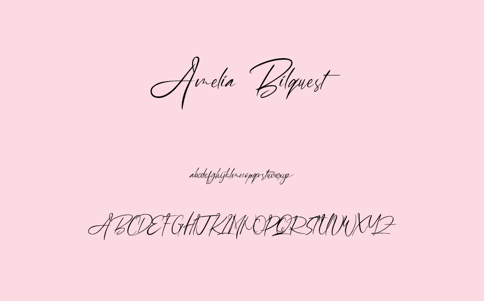 Amelia Bilquest font