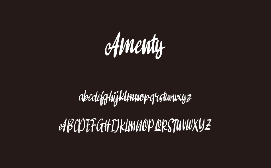 Amenty font