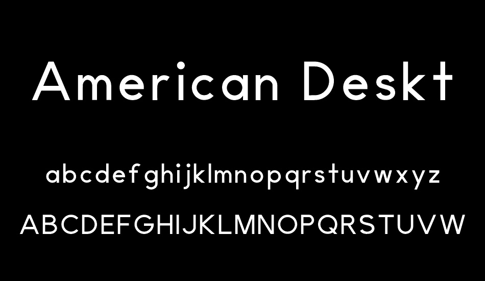 American Desktop font