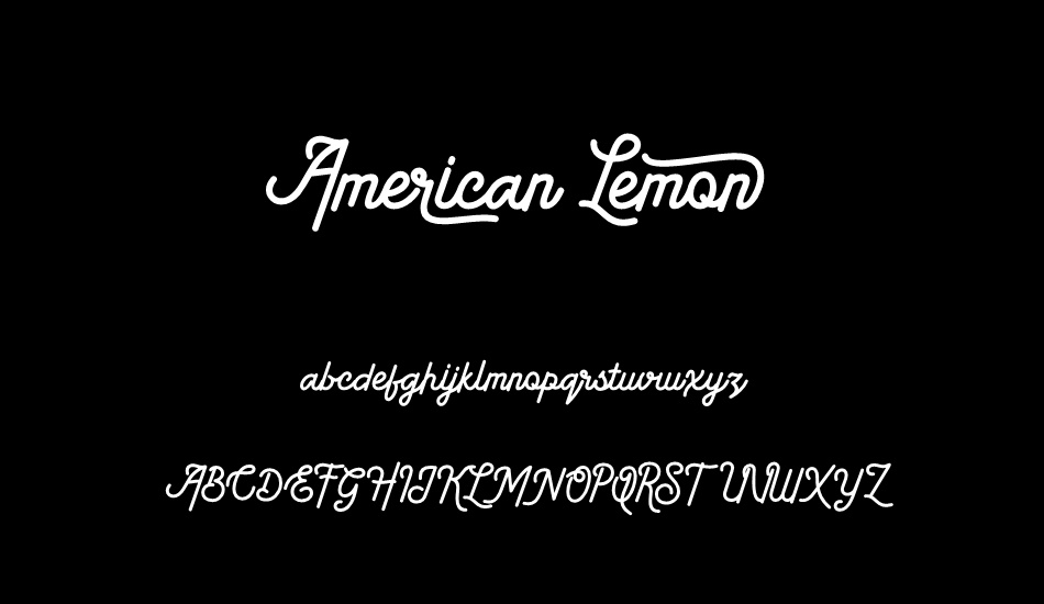 American Lemon font