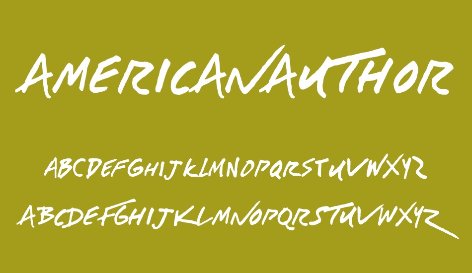 AMERICANAUTHORS font