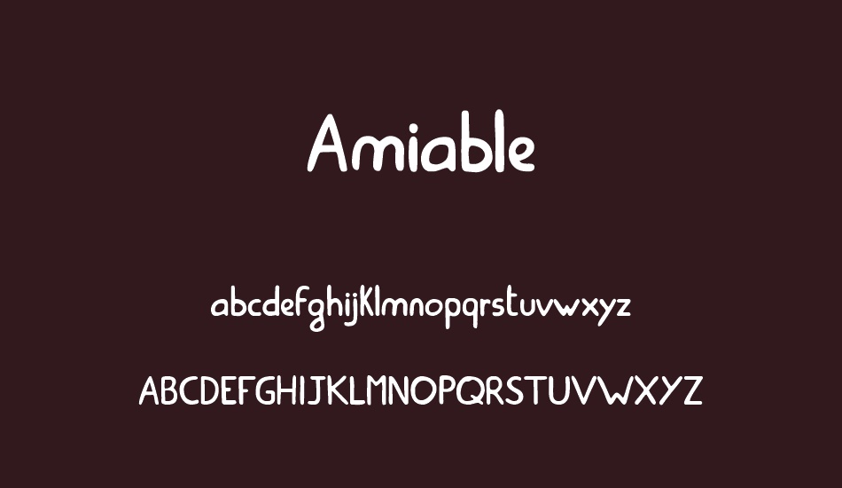 Amiable font