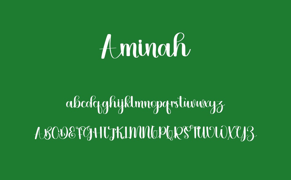 Aminah font