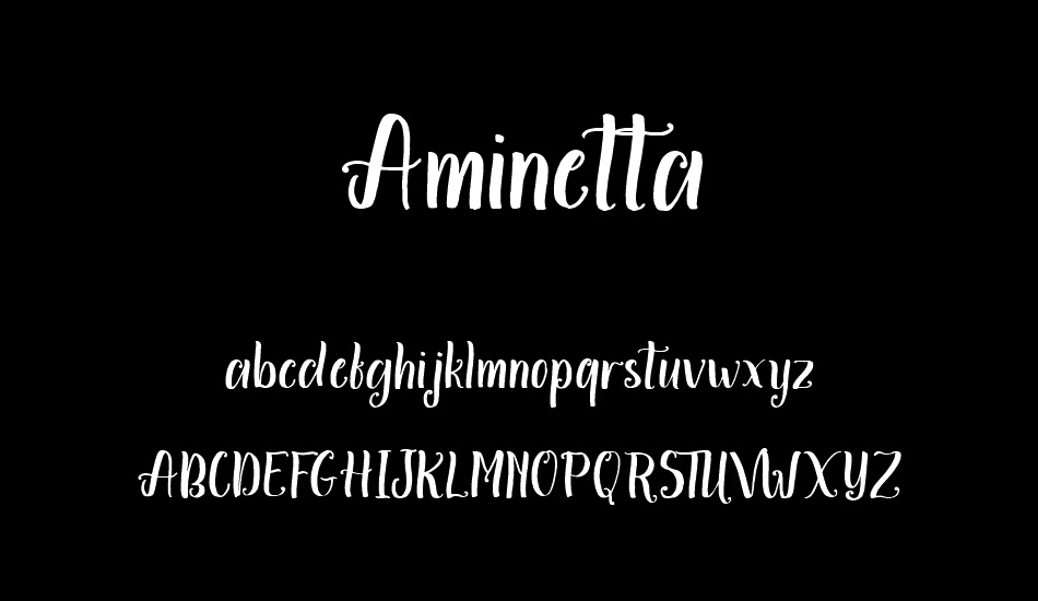 Aminetta font