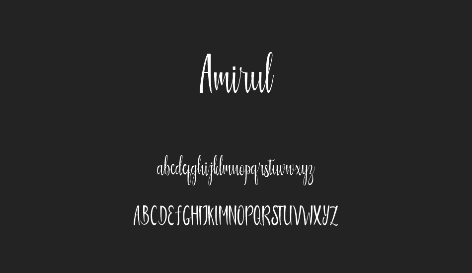 Amirul Free font