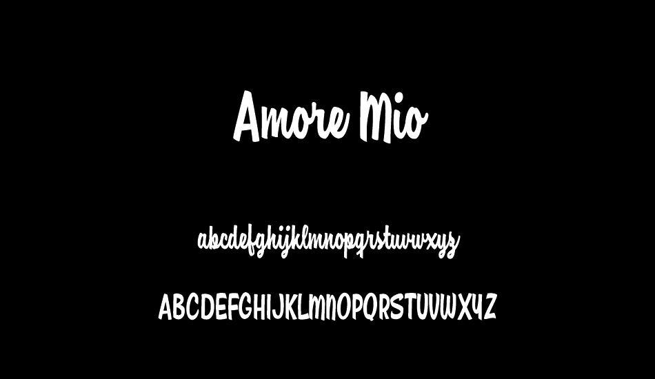 Amore Mio Personal Use font