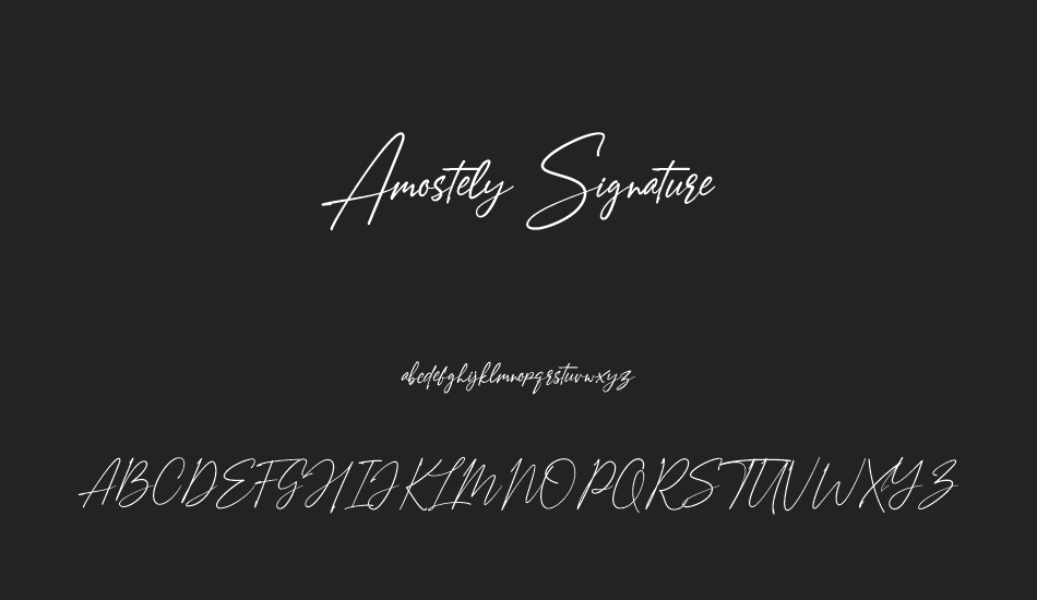 Amostely Signature font