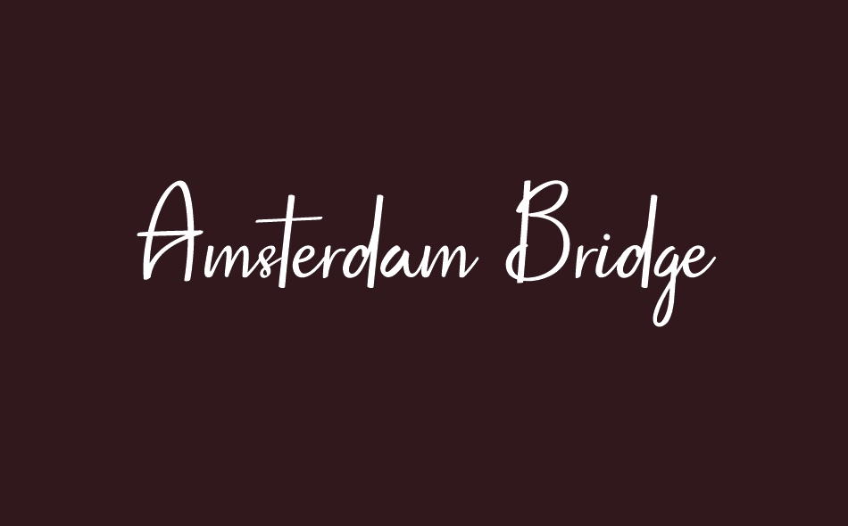 Amsterdam Bridge font big