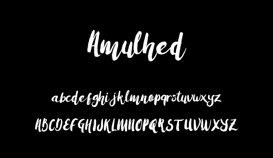 Amulhed Demo font