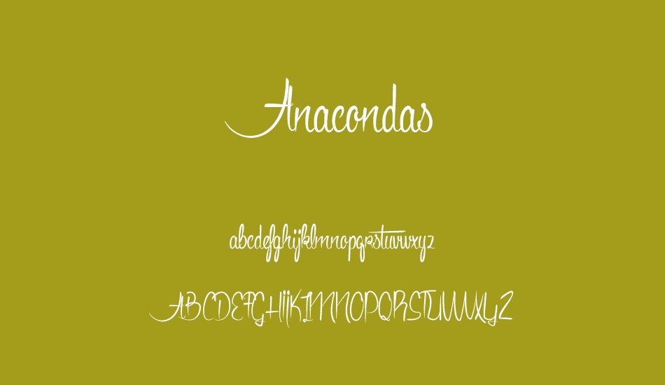 Anacondas font