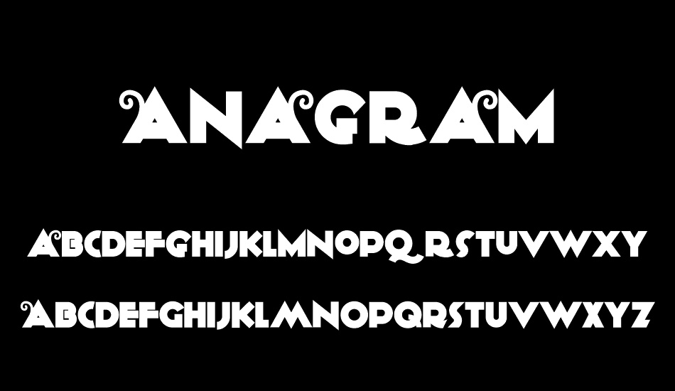 Anagram font