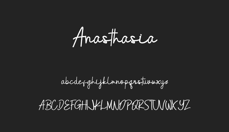 Anasthasia font