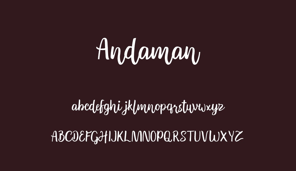 Andaman DEMO font