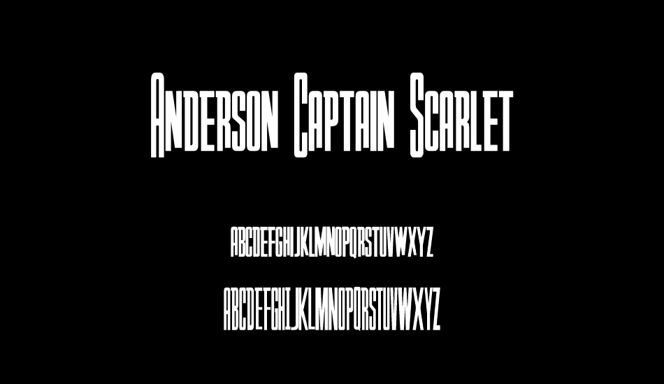 Anderson Captain Scarlet font