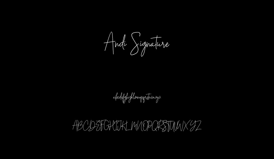 Andi Signature font