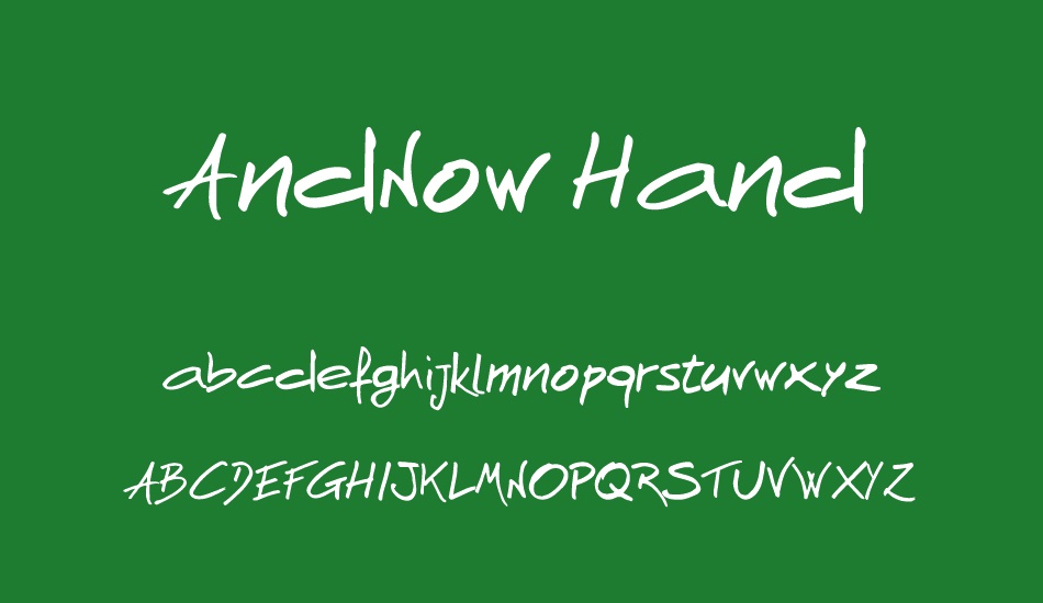 AndNow Hand font