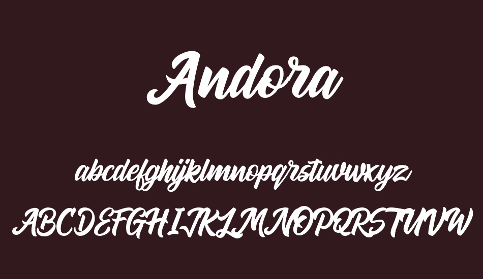 Andora Demo font