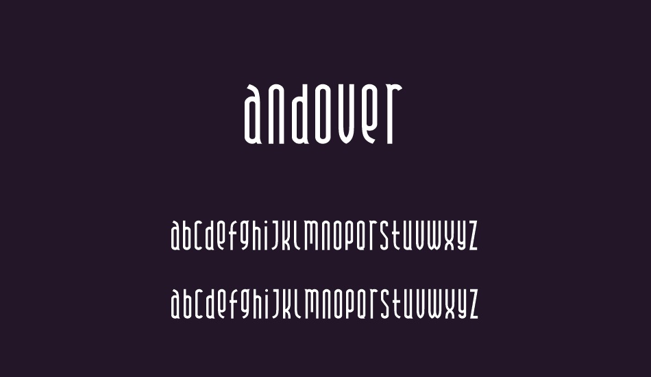 Andover font