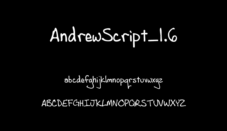 AndrewScript_1.6 font