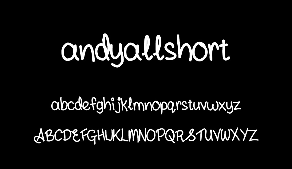 andyallshort font