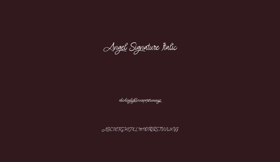 Angel Signature free font