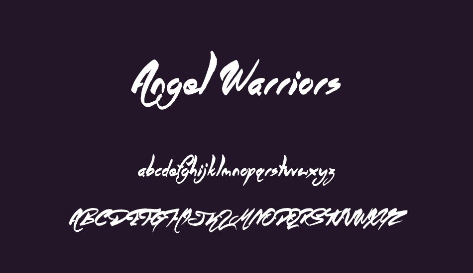 Angel Warriors font