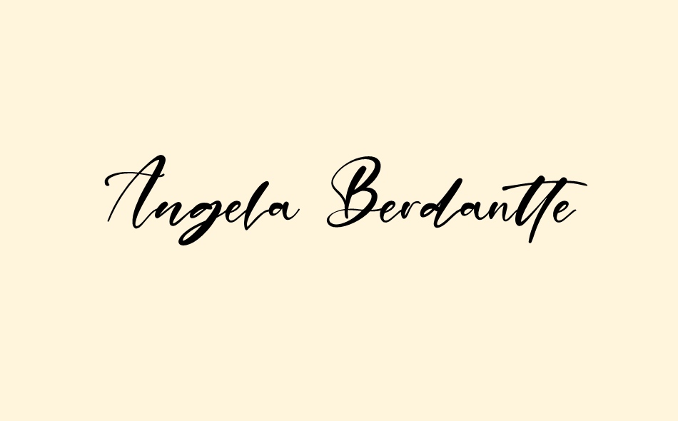 Angela Berdantte font big