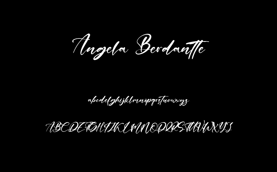 Angela Berdantte font