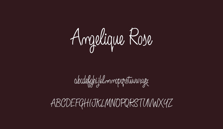 Angelique Rose font