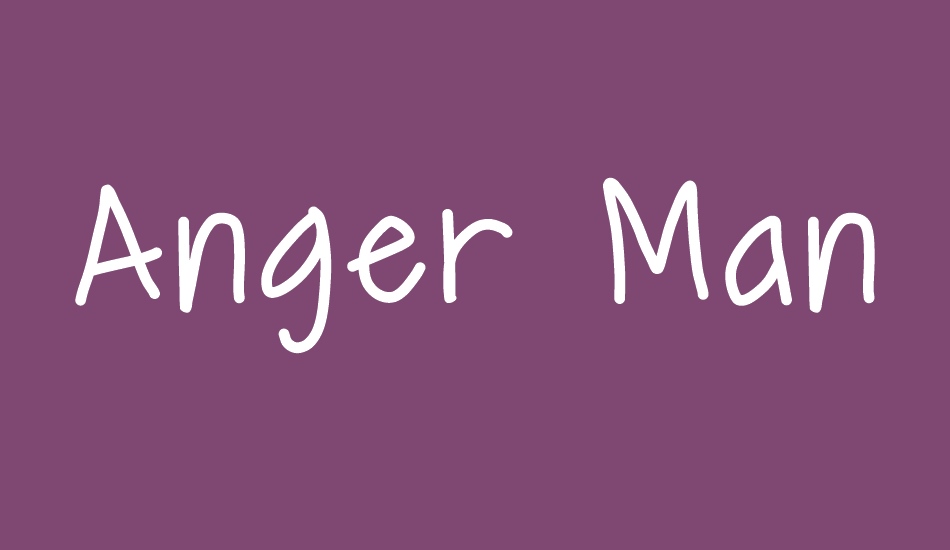 Anger Management font big